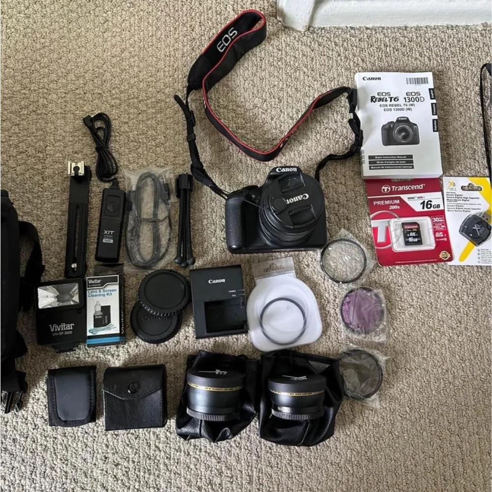 Canon Rebel T6 with all accessories included